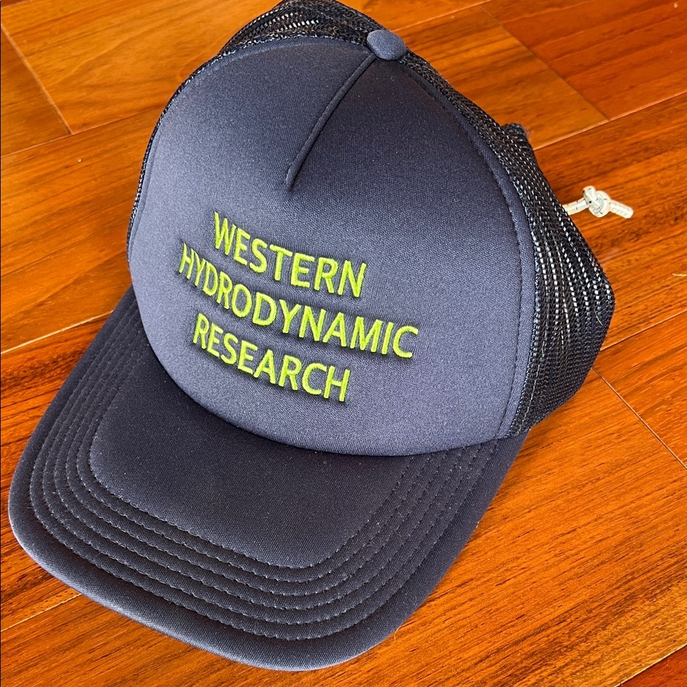 Black and Green Hydrodynamic Research Trucker hat